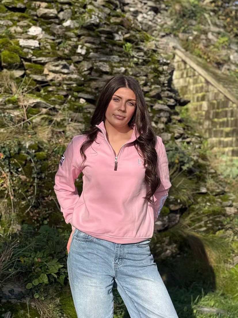 P.O.S.H. Country Women's Tidal Monogram Quarter Zip Sweatshirt