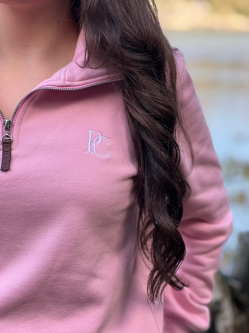 P.O.S.H. Country Women's Tidal Monogram Quarter Zip Sweatshirt