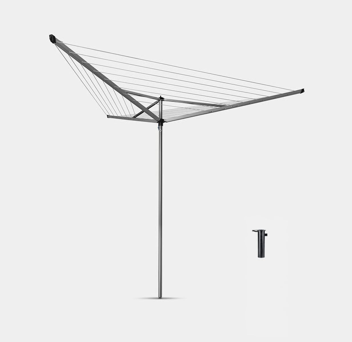 Brabantia Essentials 30m Outdoor Rotary Airer with Ground Tube