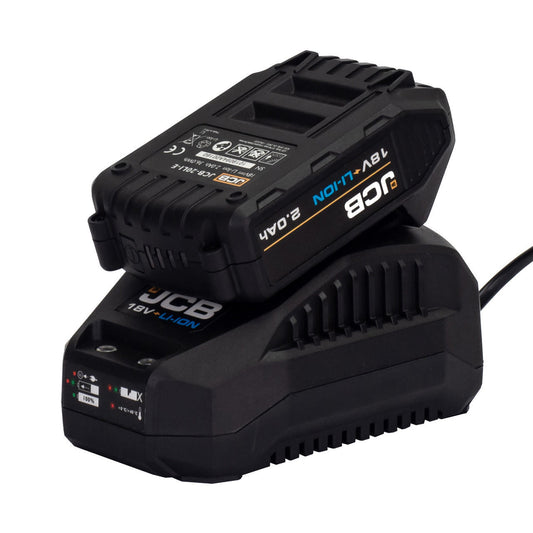 JCB 18V 2.0Ah Lithium-Ion Battery and 2.4A Fast Charger