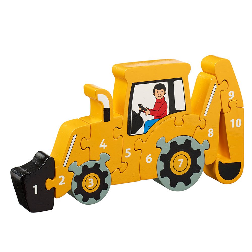 Insideout Toys - Lanka Kade - Yellow digger 1-10 jigsaw