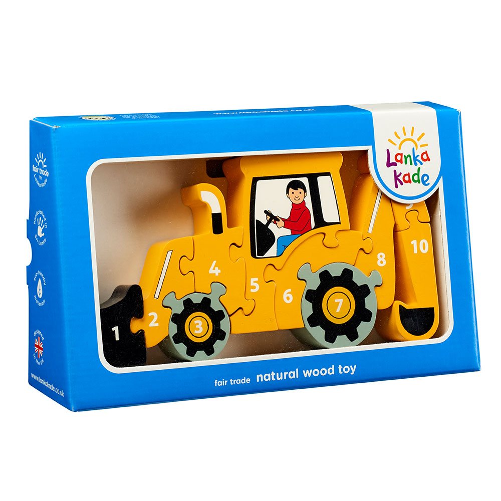 Insideout Toys - Lanka Kade - Yellow digger 1-10 jigsaw
