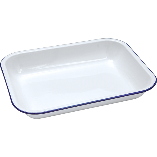 Falcon Traditional White Enamel Bakepan 34cm x 28cm x 5cm