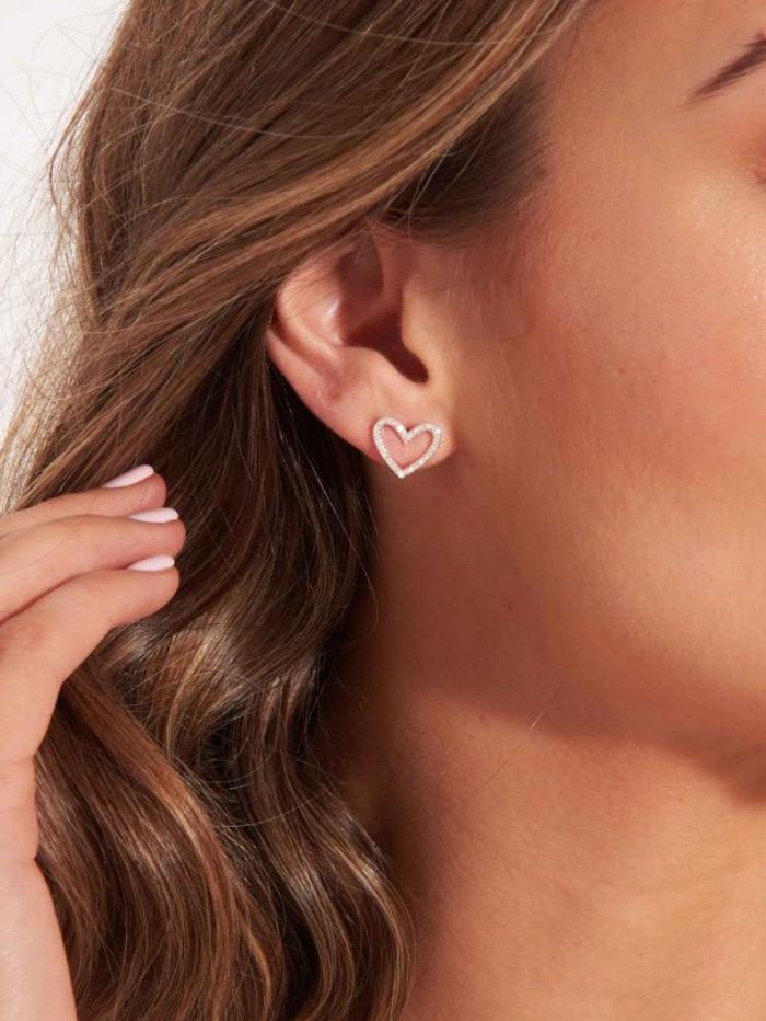 Joma Jewellery Evie Heart Stud Earrings