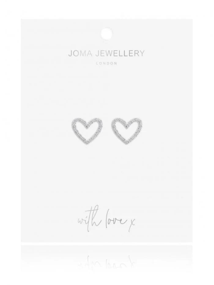 Joma Jewellery Evie Heart Stud Earrings