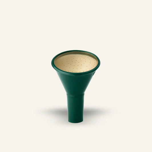 Haws Fine As Rain medium spray round rose with brass faceplate and flexible rubber socket