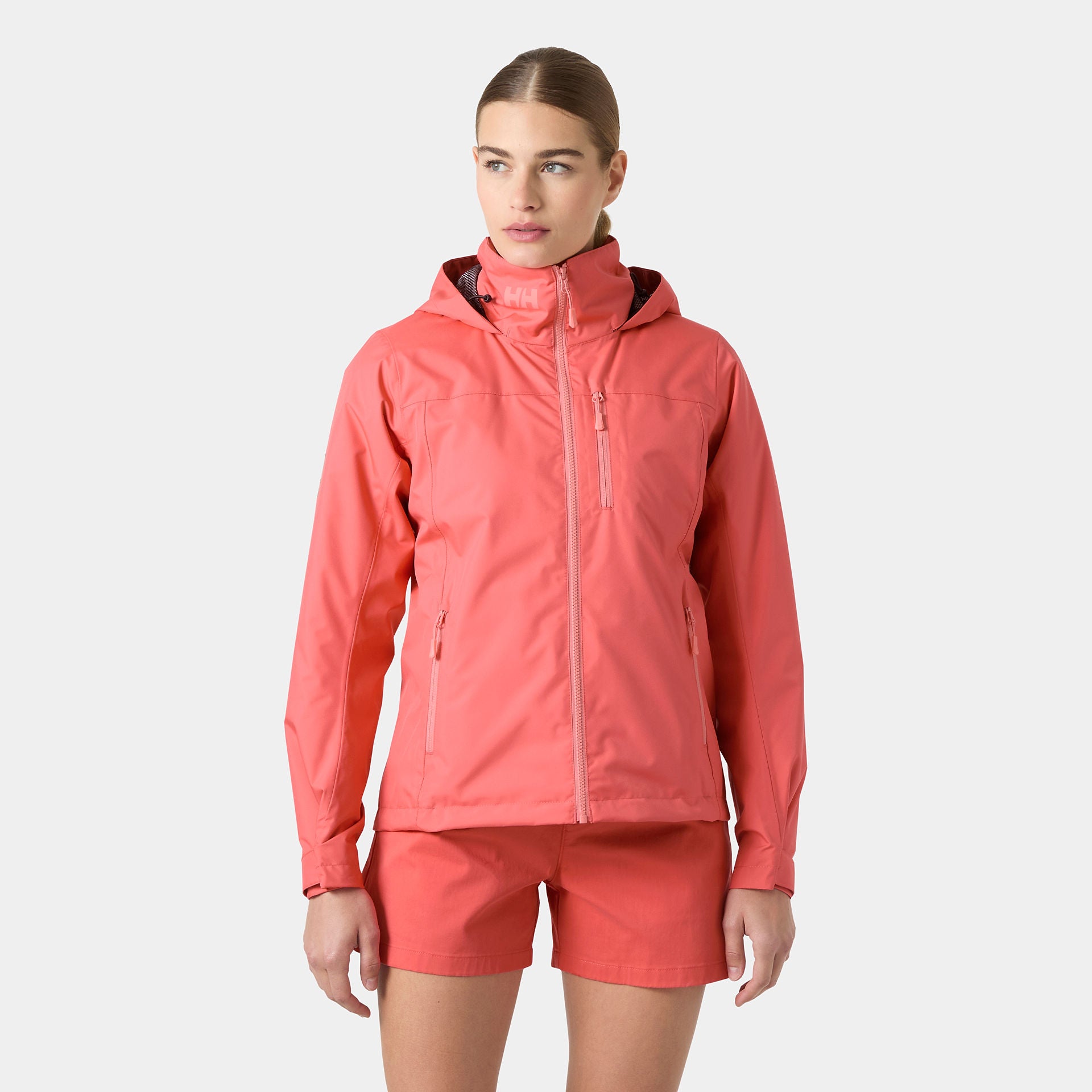 Helly Hansen Women’s Crew Hooded Midlayer Sailing Jacket 2.0 in Sunset Pink