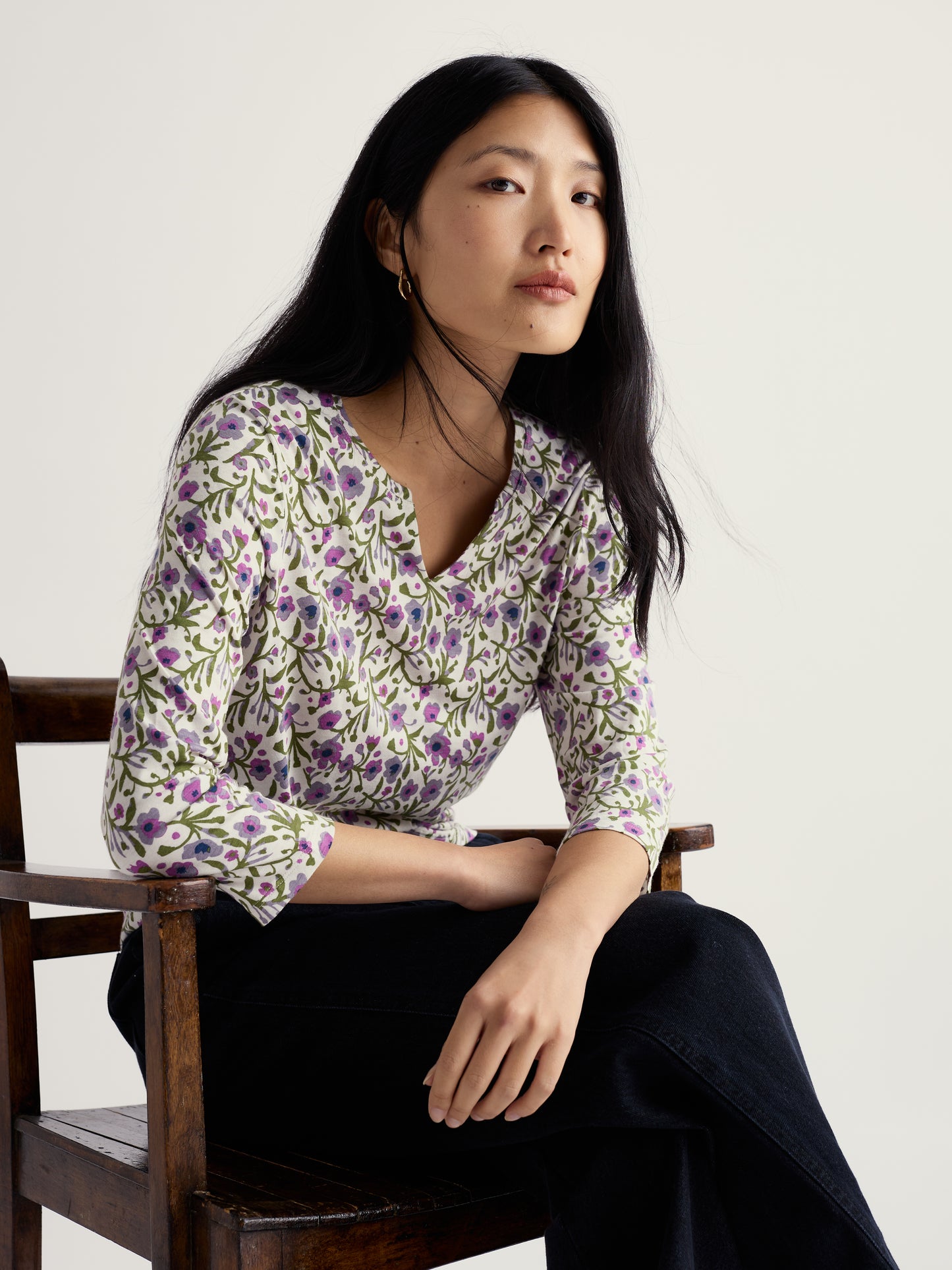 Seasalt Kellow 3/4 Sleeve Jersey Top