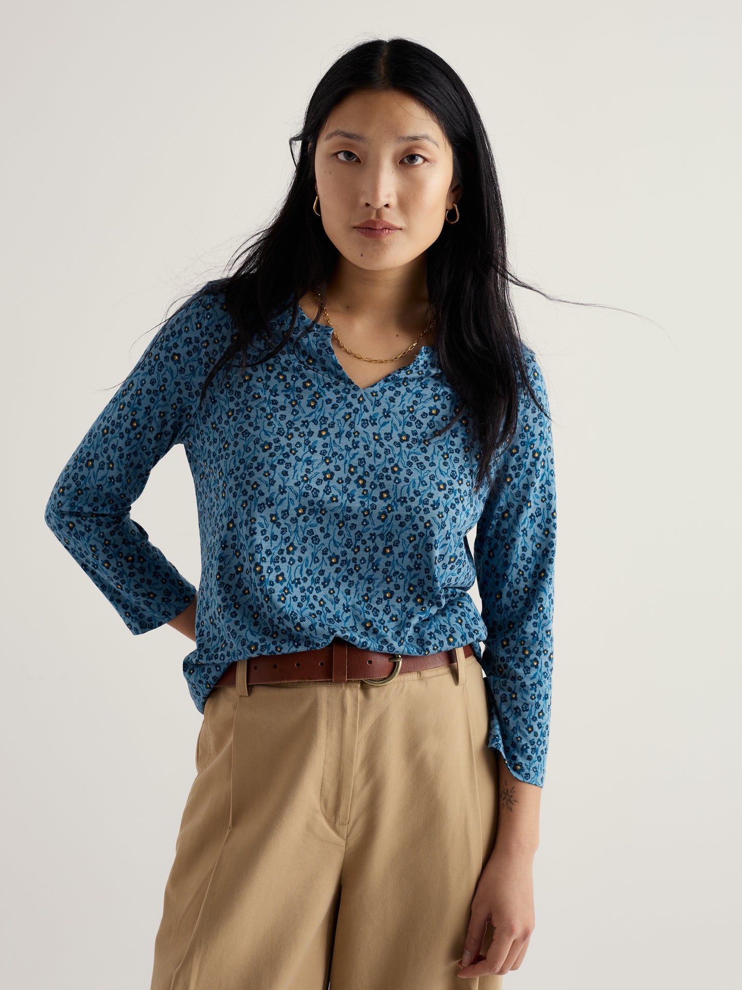 Seasalt Kellow 3/4 Sleeve Jersey Top