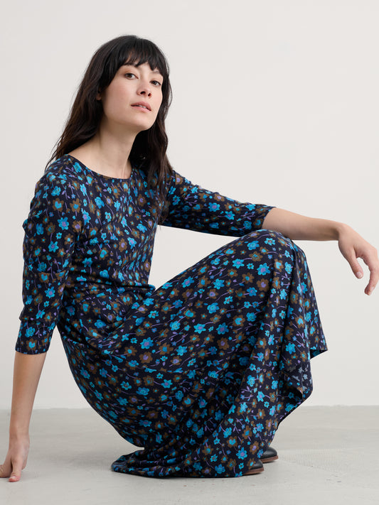 Seasalt Wild Bouquet 3/4 Sleeve Midi Dress