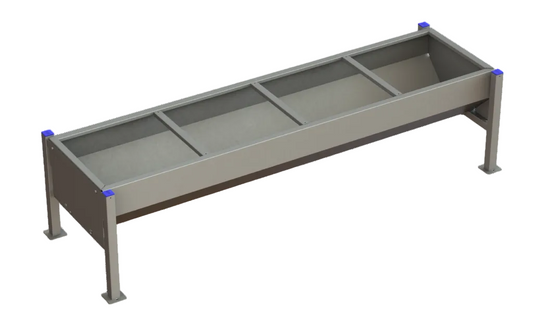 Beef Trough Low Level - 3m x 410mm deep x 750mm wide, 760mm feed height