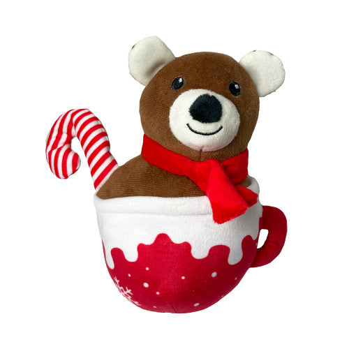Happy Pet Christmas Bear Mug Dog Toy