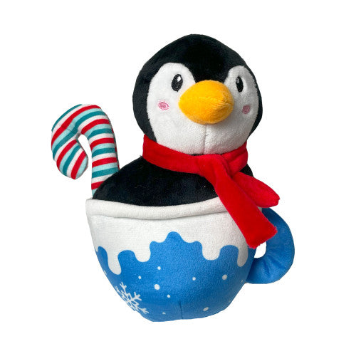 Happy Pet Christmas Penguin Mug Dog Toy