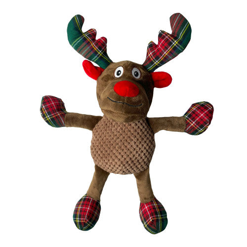 Happy Pet Festive Waffle Reindeer Dog Toy