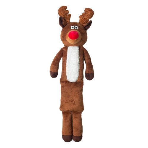 Happy Pet Squeaky Reindeer Soft Dog Toy