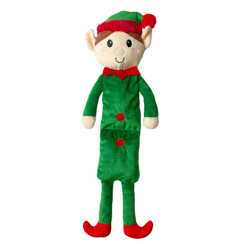 Happy Pet Squeaky Elf Soft Dog Toy