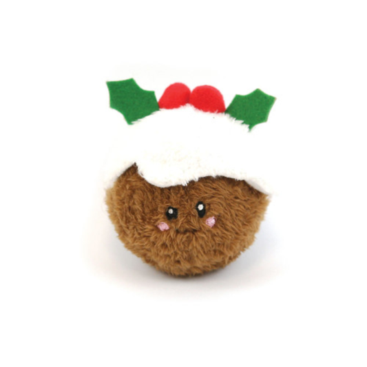 Happy Pet Dog Toy Christmas Pudding Squeaker Ball 