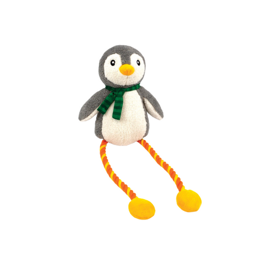 Happy Pet Dog Toy Ropee Long Legs Pebble the Penguin