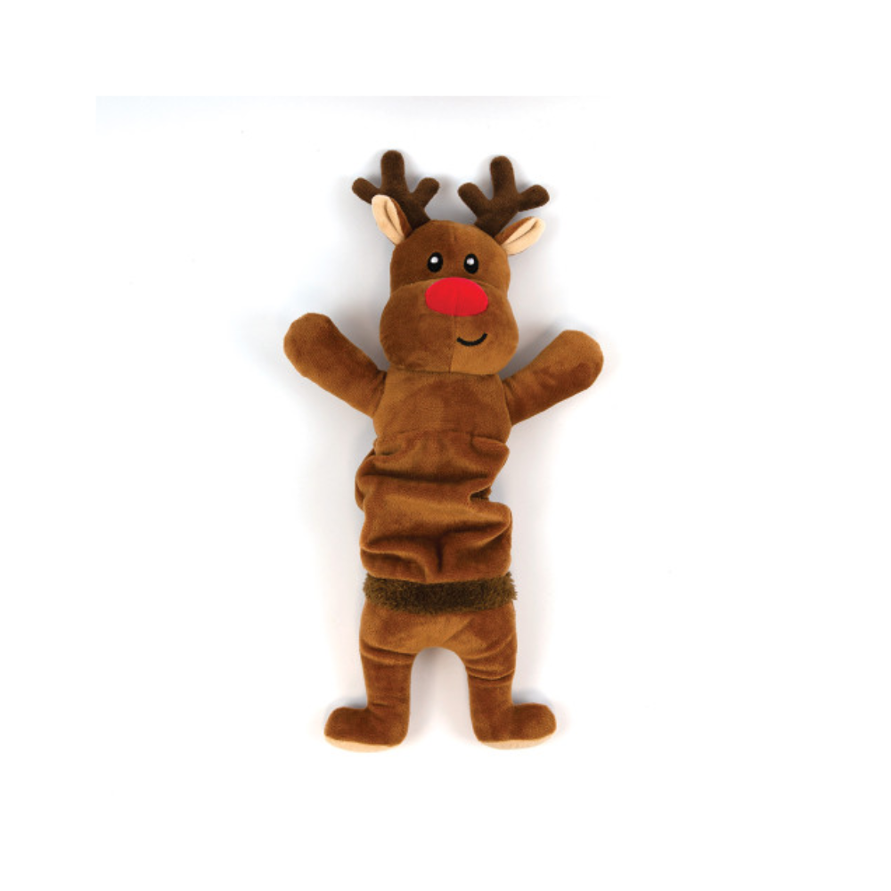 Happy Pet Stretchy Reindeer Dog Pull Toy