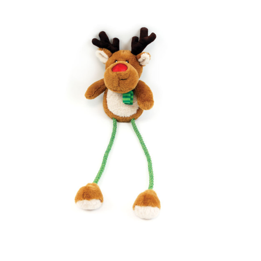 Happy Pet Dog Toy Ropee Long Legs Ronny Reindeer