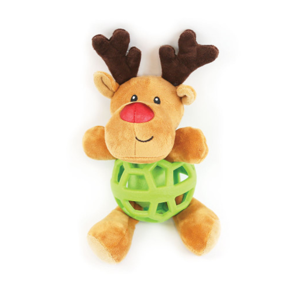 Happy Pet Dog Toy Ronny Reindeer TPR Body