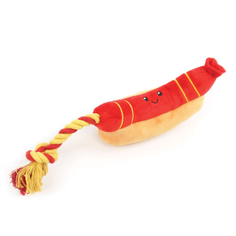 Happy Pet Dog Toy Ropee Hot Dog 