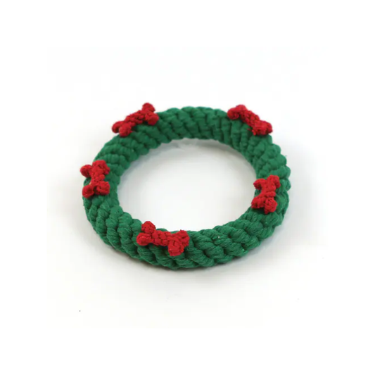 Happy Pet Dog Toy Ropee Christmas Wreath