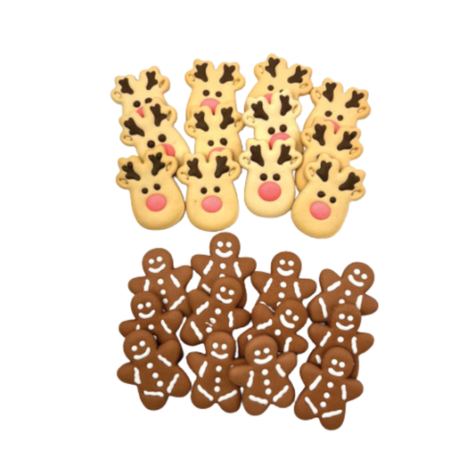 Happy Pet Dog Reindeer & Gingerbread Festive Biscuits 24pc 