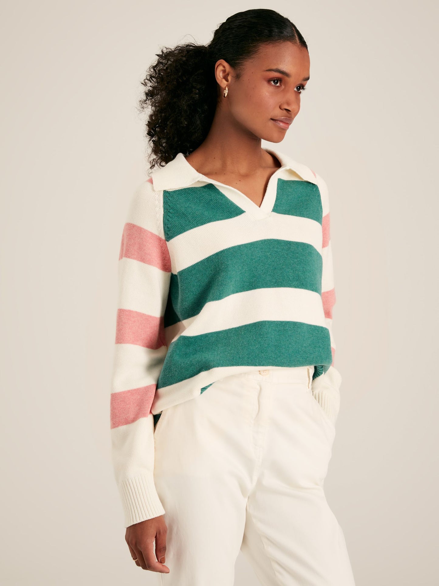 Joules Marion Striped Jumper with Collar