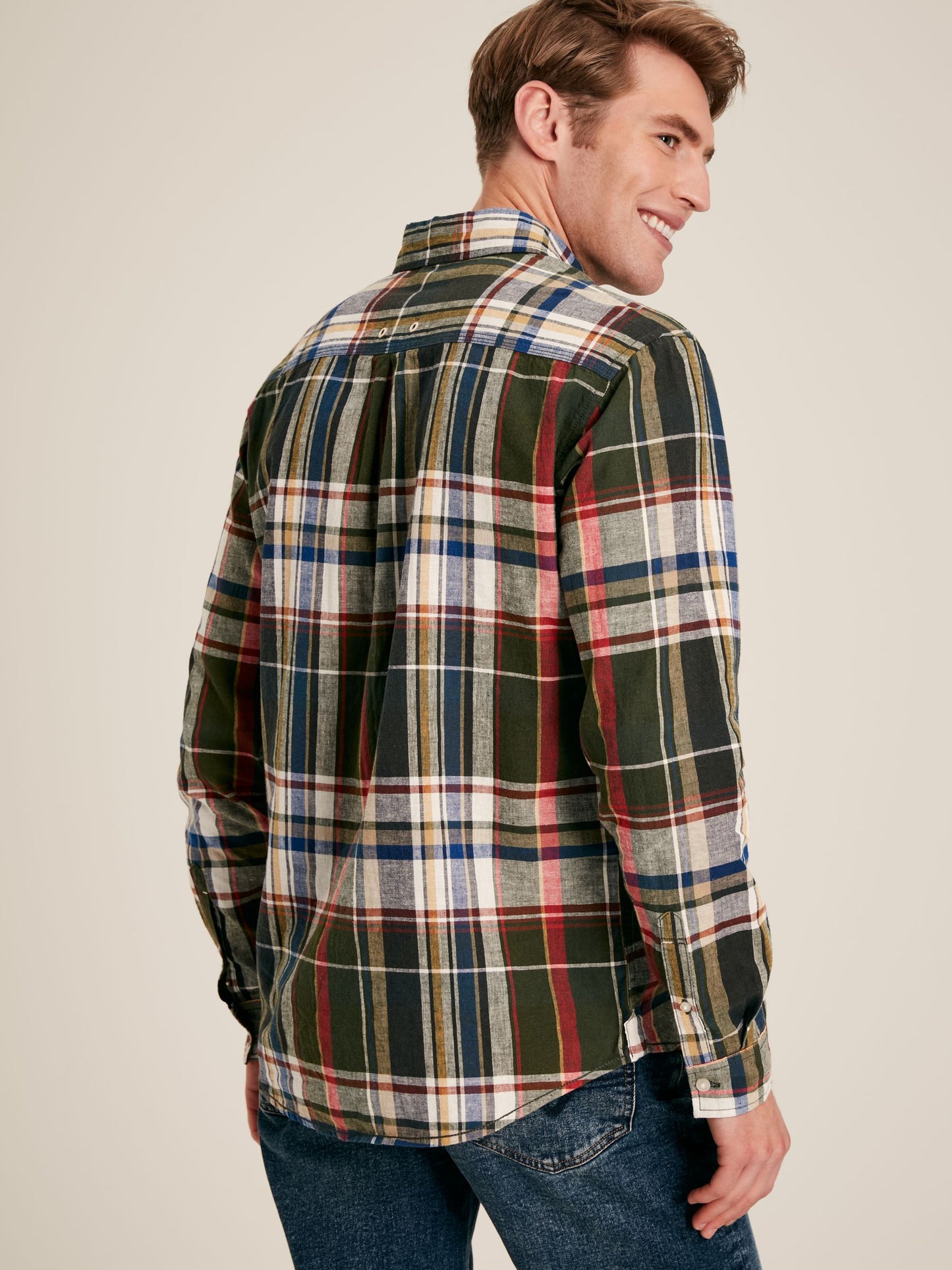 Joules Madras Long Sleeve Classic Fit Shirt