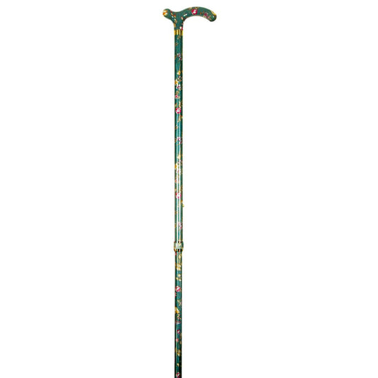 Classic Canes Slimline Petite Chelsea Green Floral Cane