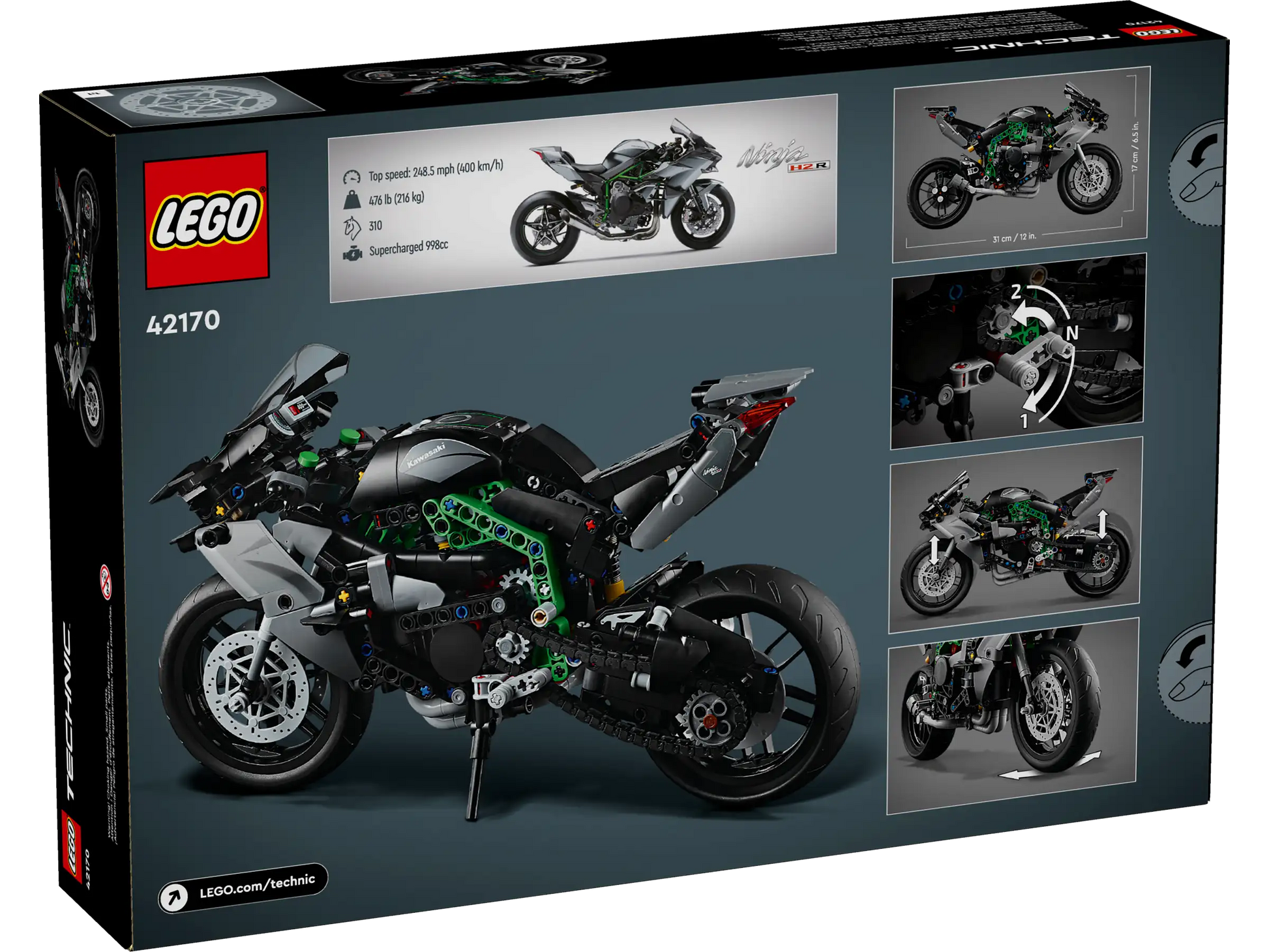 Lego Technic Kawasaki Ninja H2R Motorcycle 42170