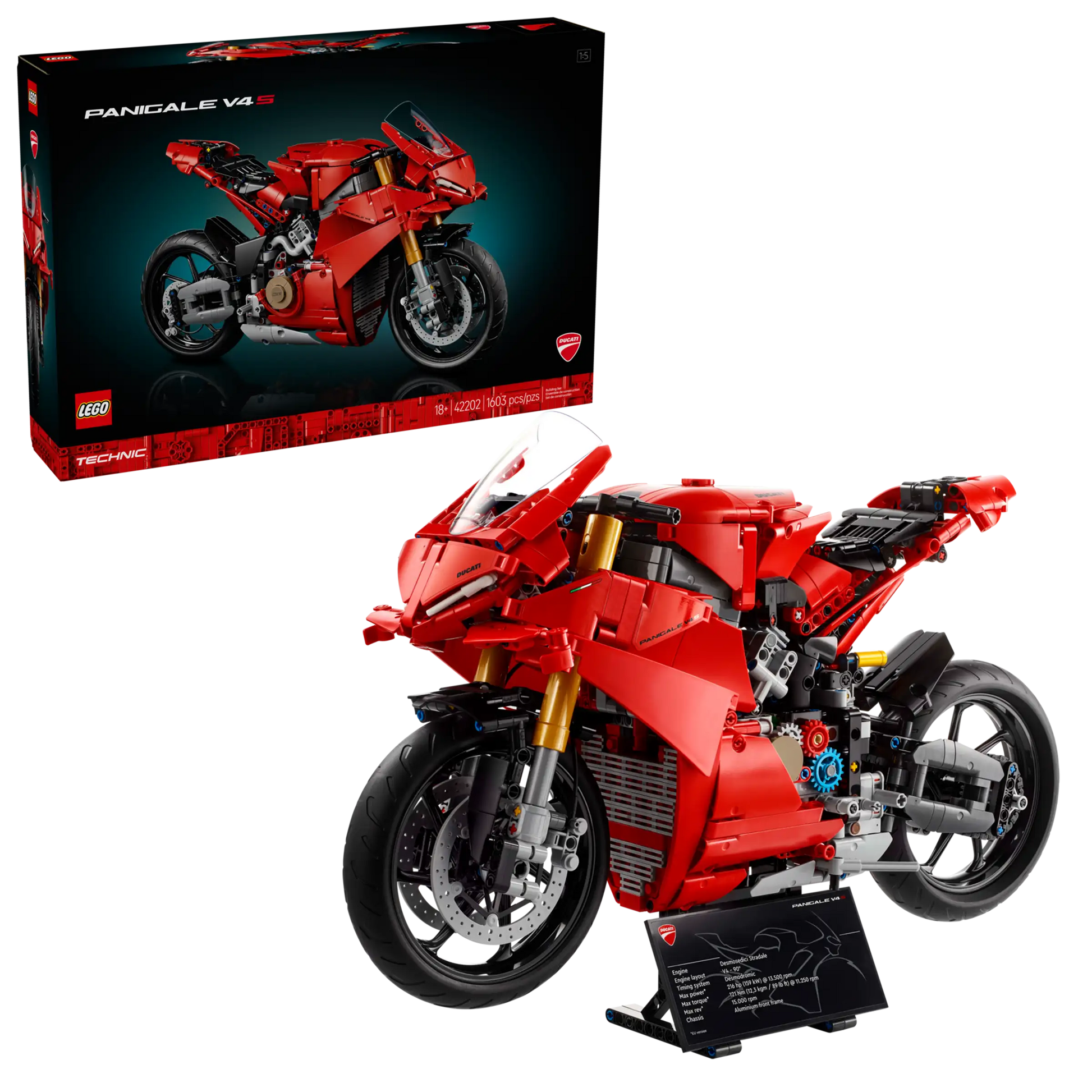 LEGO Technic Ducati Panigale V4 S Motorcycle 42202