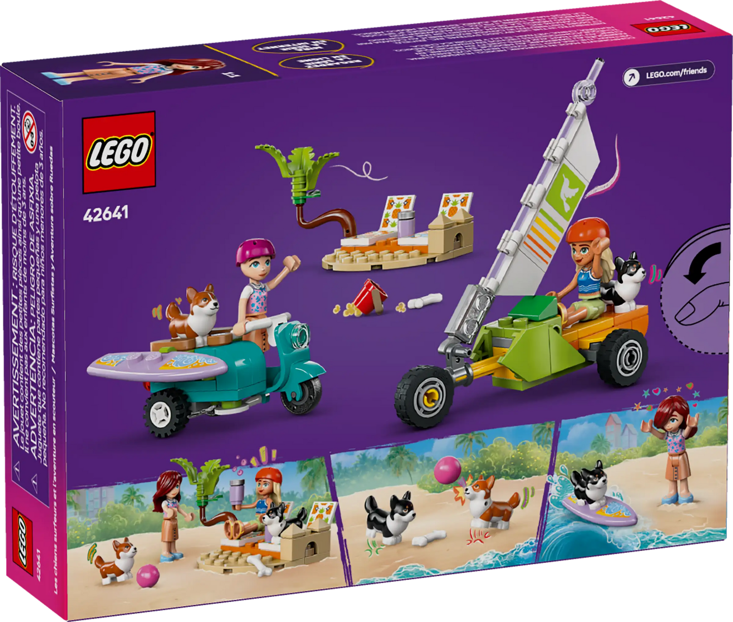 Lego Friends Surfing Dogs and Scooter Adventure 42641