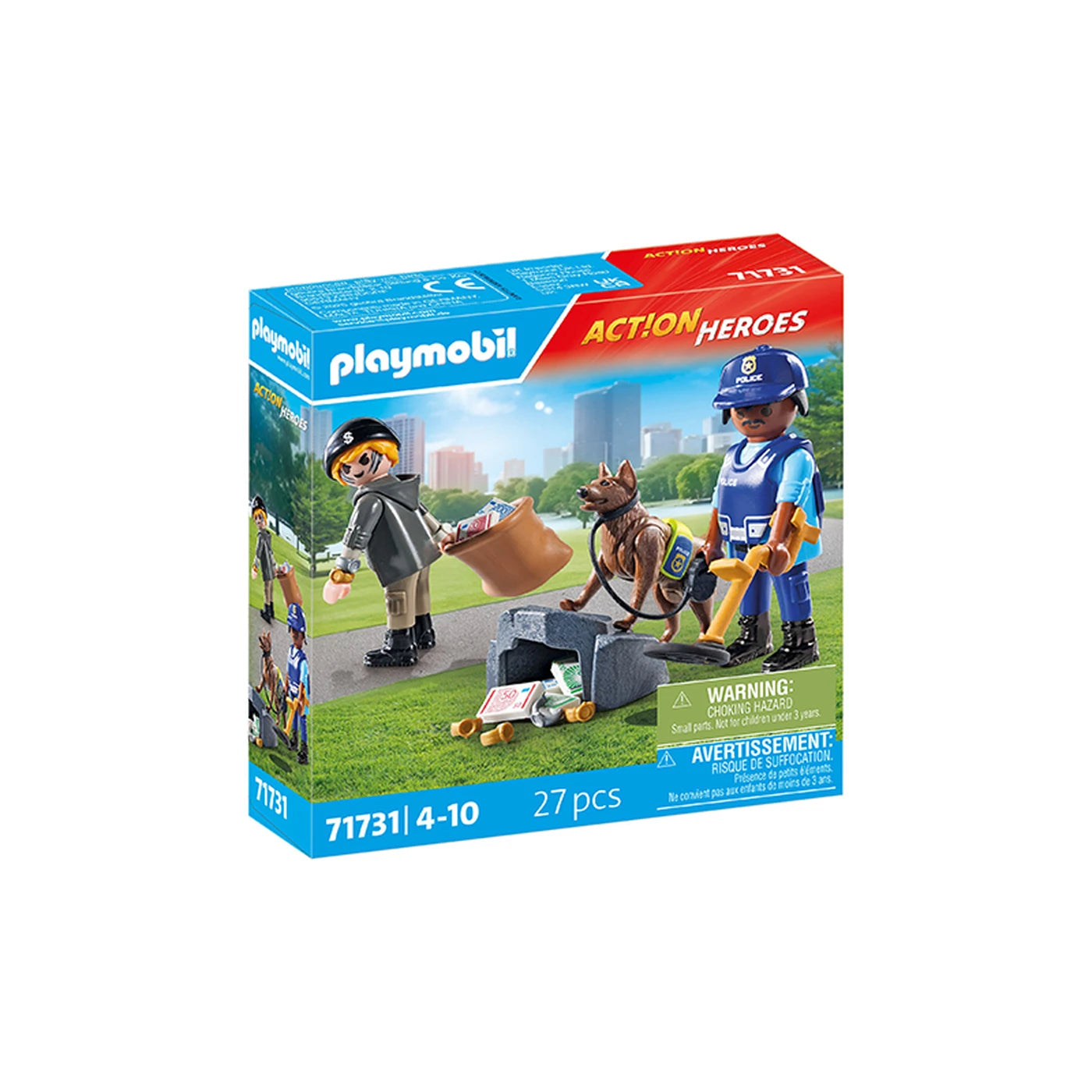 71731 Playmobil  Action Heroes Police Trace Search With Sniffer Dog 