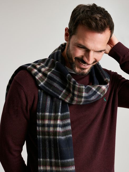 Joules Tytherton Wool Checked Scarf