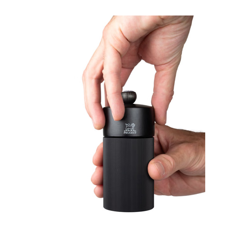 Peugeot Line Collection Night Chic Collector's Edition Salt & Pepper Mill Duo Black 12cm with Filling Funnel