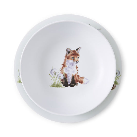 Wrendale Little Wren 2 Piece Melamine Set Plate & Bowl