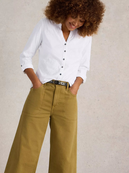 White Stuff Annie Broderie Jersey Shirt