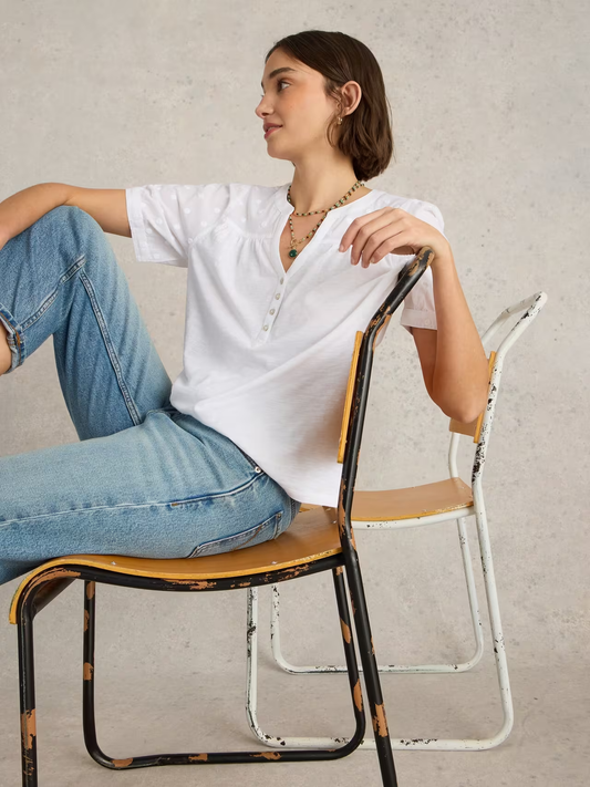 White Stuff Ellie Broderie Top