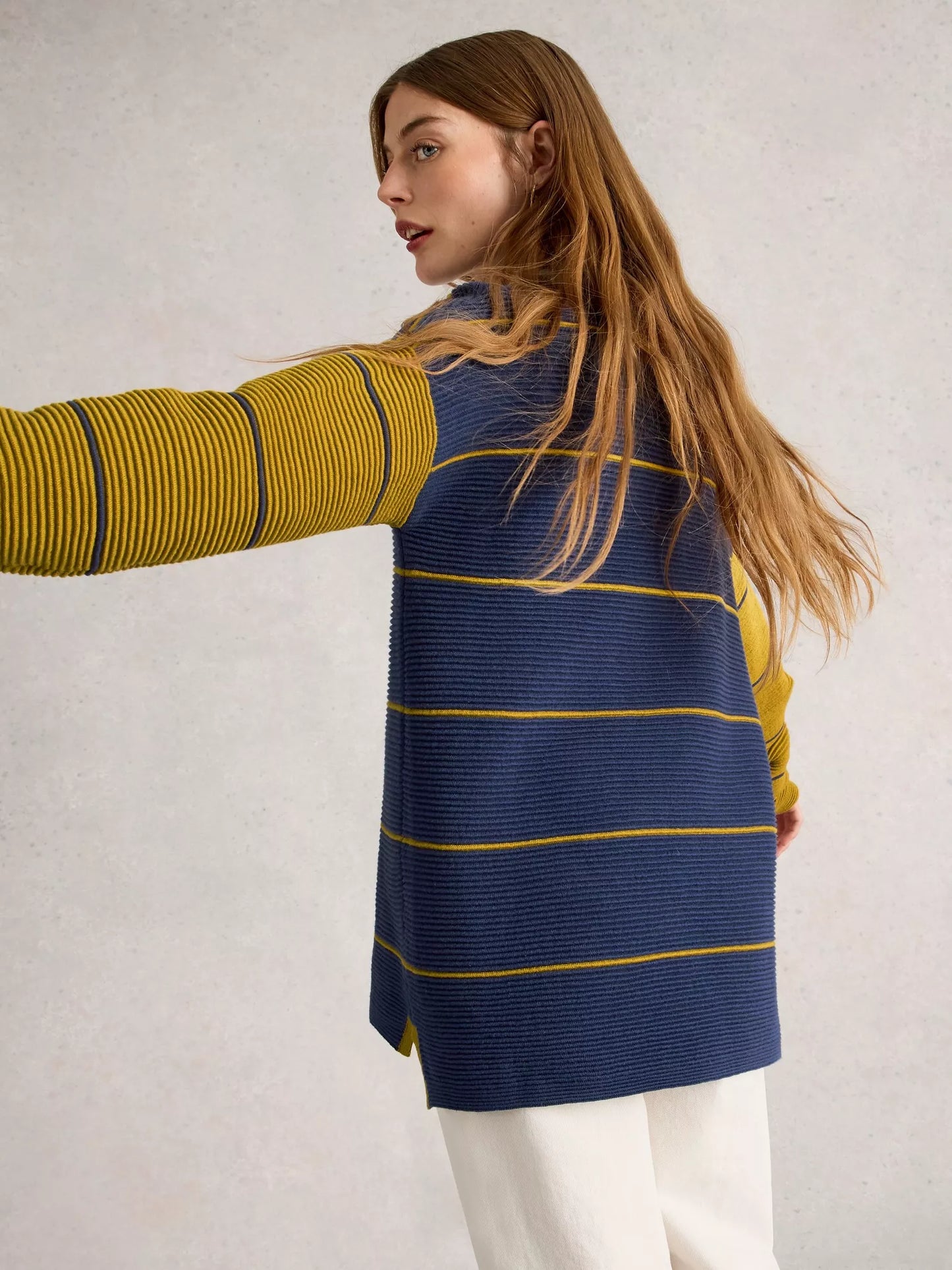 White Stuff Jana Striped Crew Neck Jumper