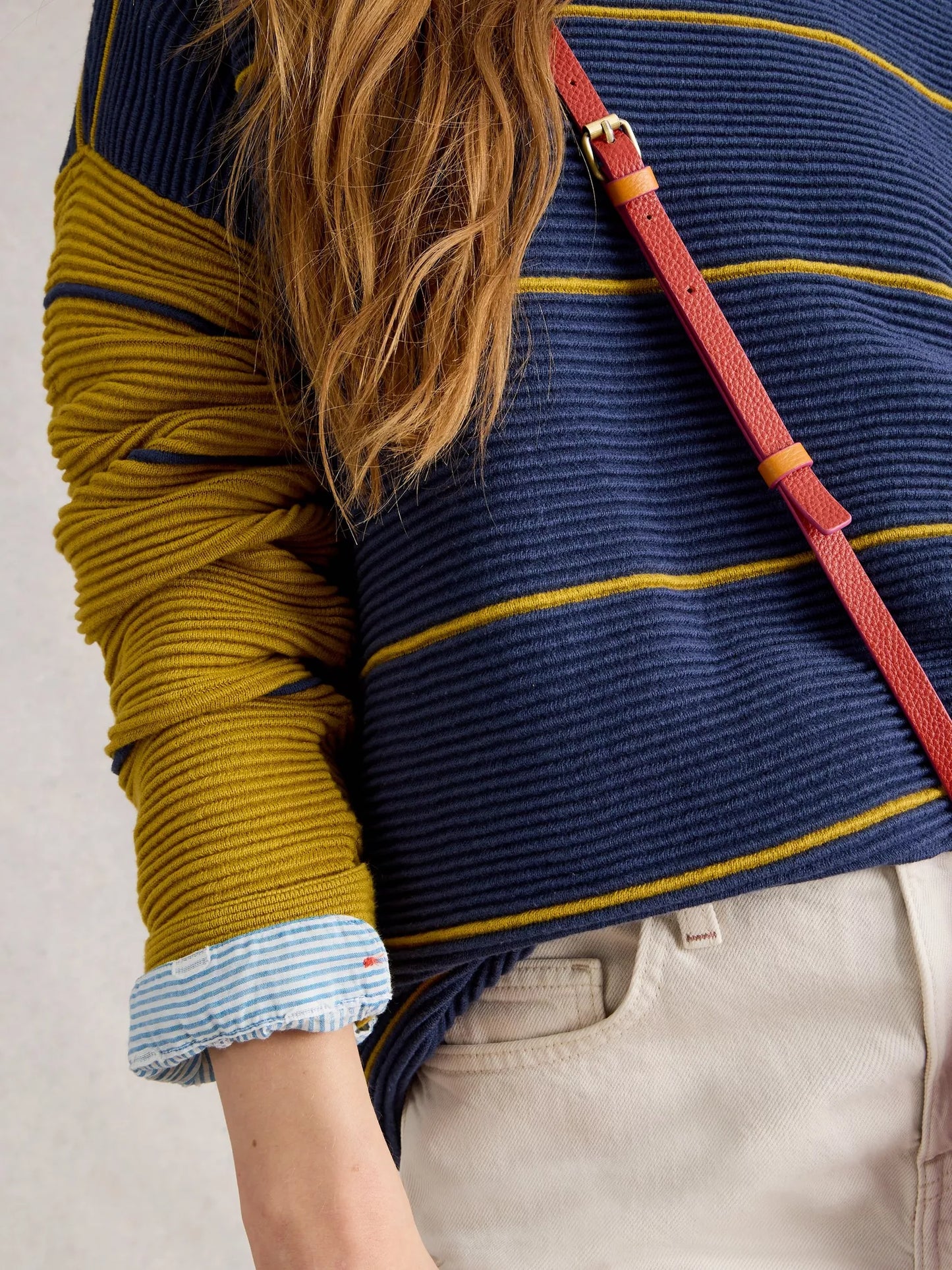White Stuff Jana Striped Crew Neck Jumper