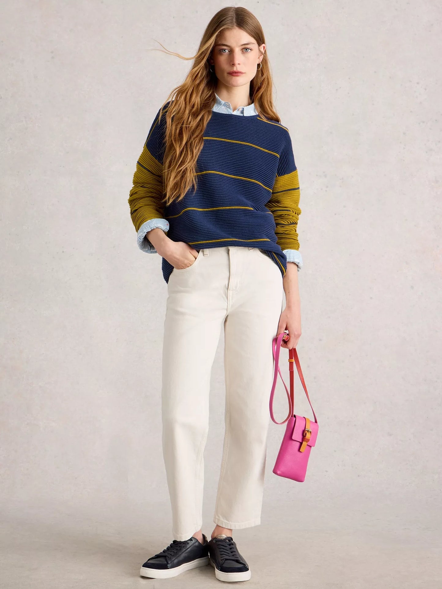 White Stuff Jana Striped Crew Neck Jumper