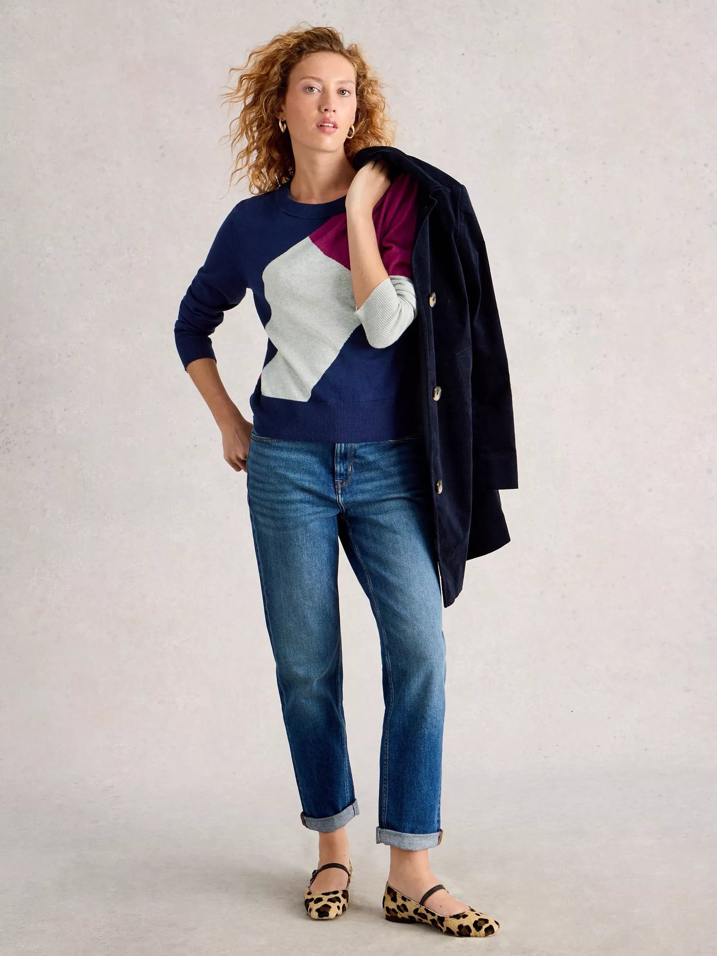 White Stuff Katie Abstract Jumper