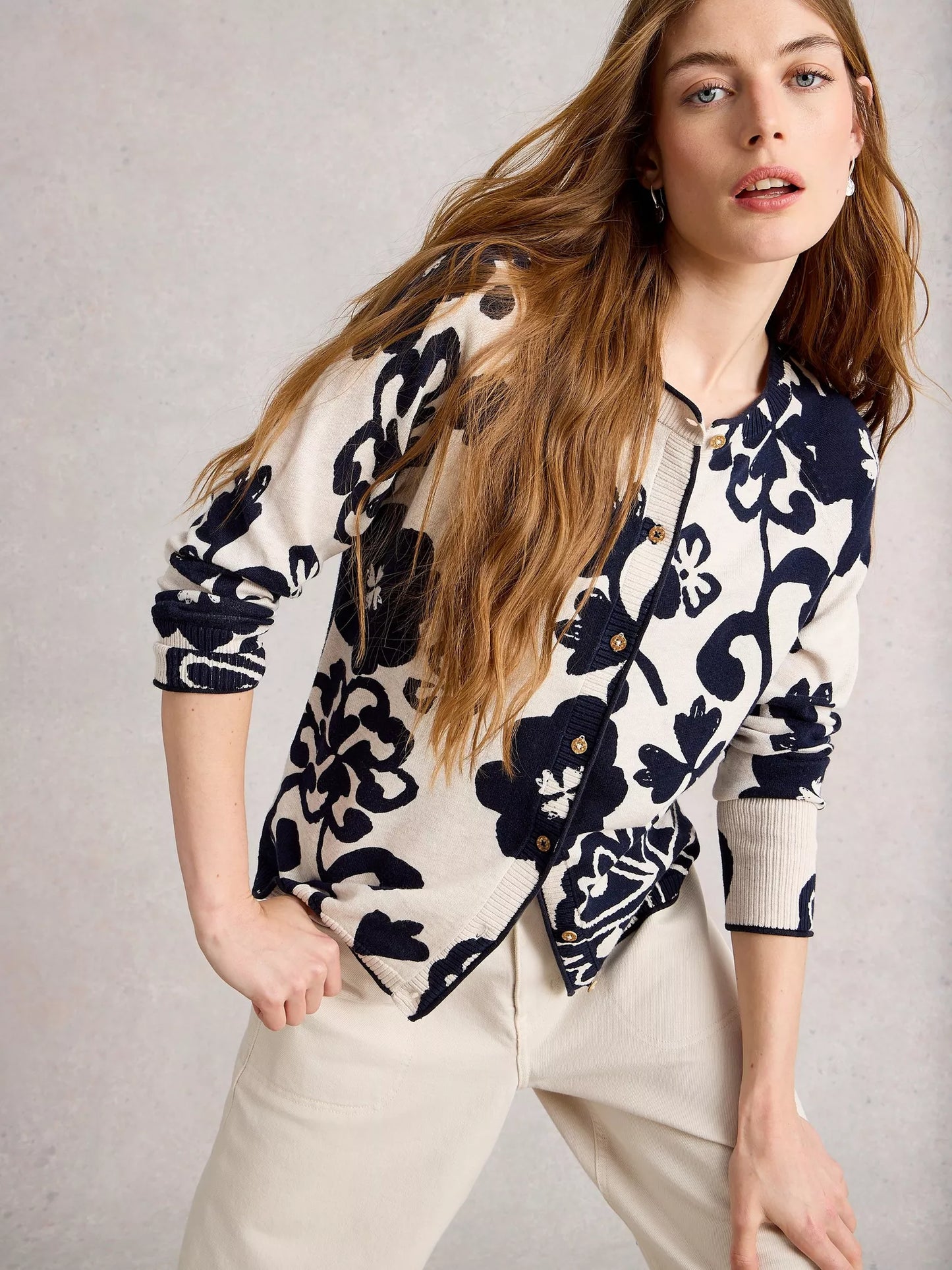 White Stuff Lulu Printed Cardigan