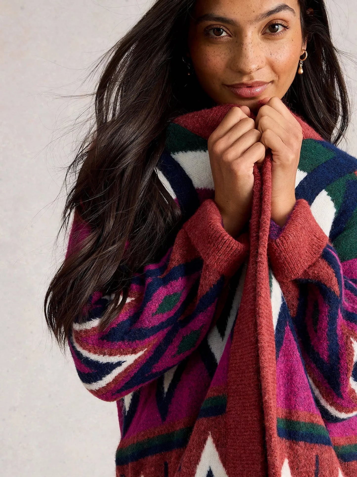 White Stuff Alice Abstract Cardigan