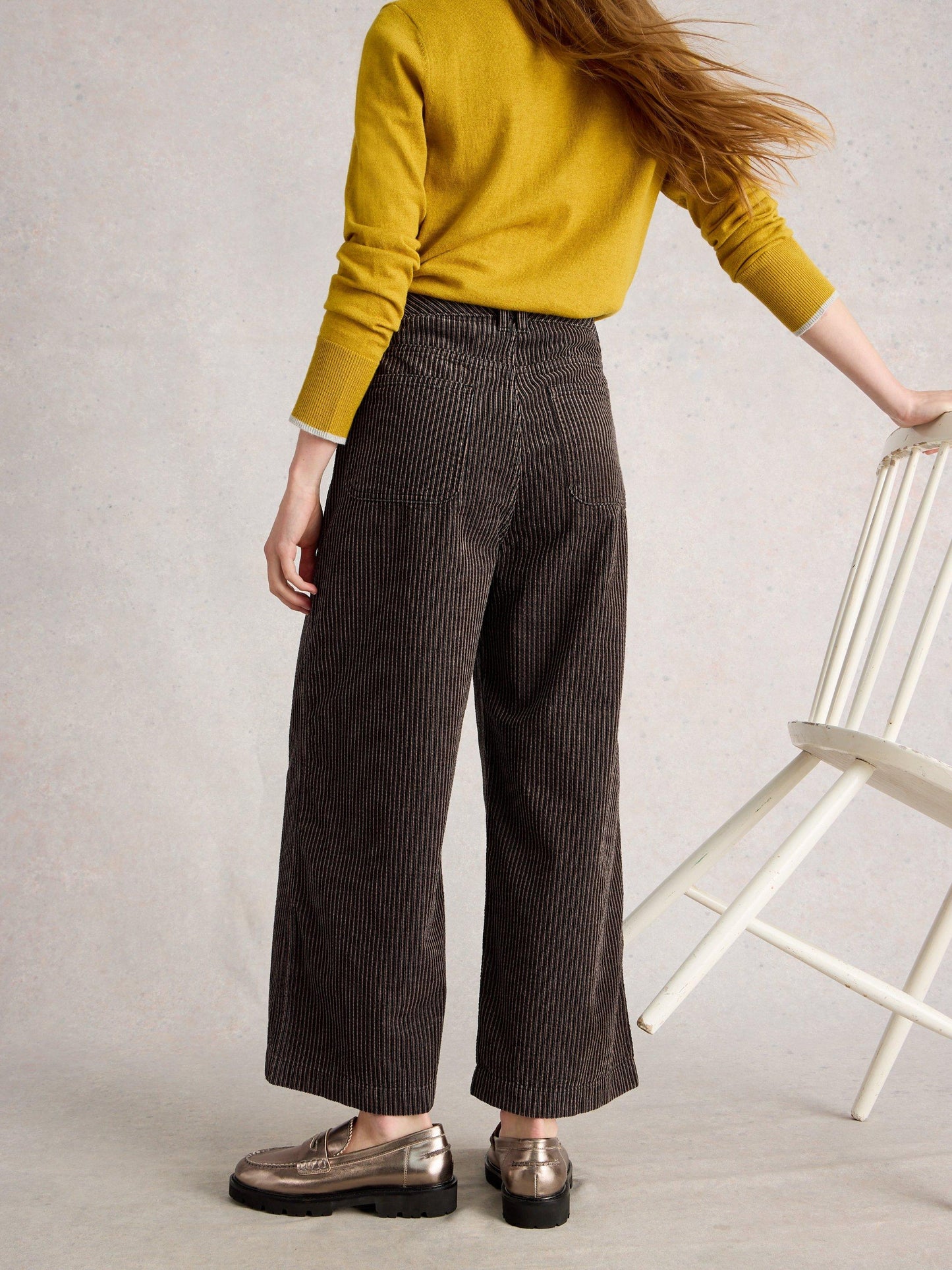 White Stuff Tia Cord Wide Leg Crop Trouser