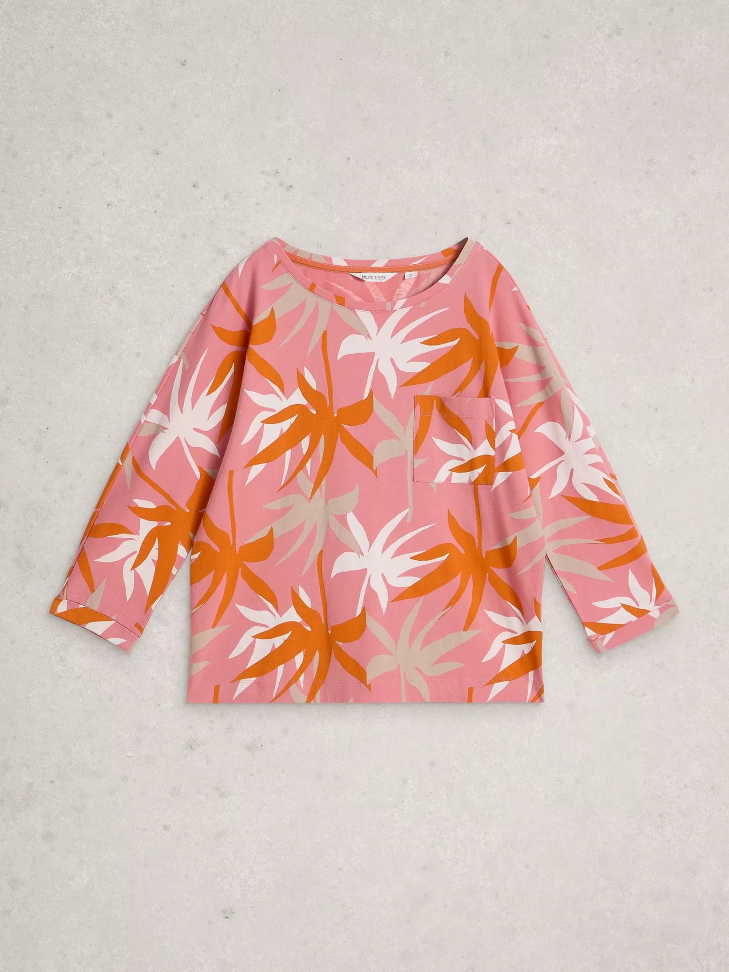 White Stuff Demi Dolman Mid Sleeve Top