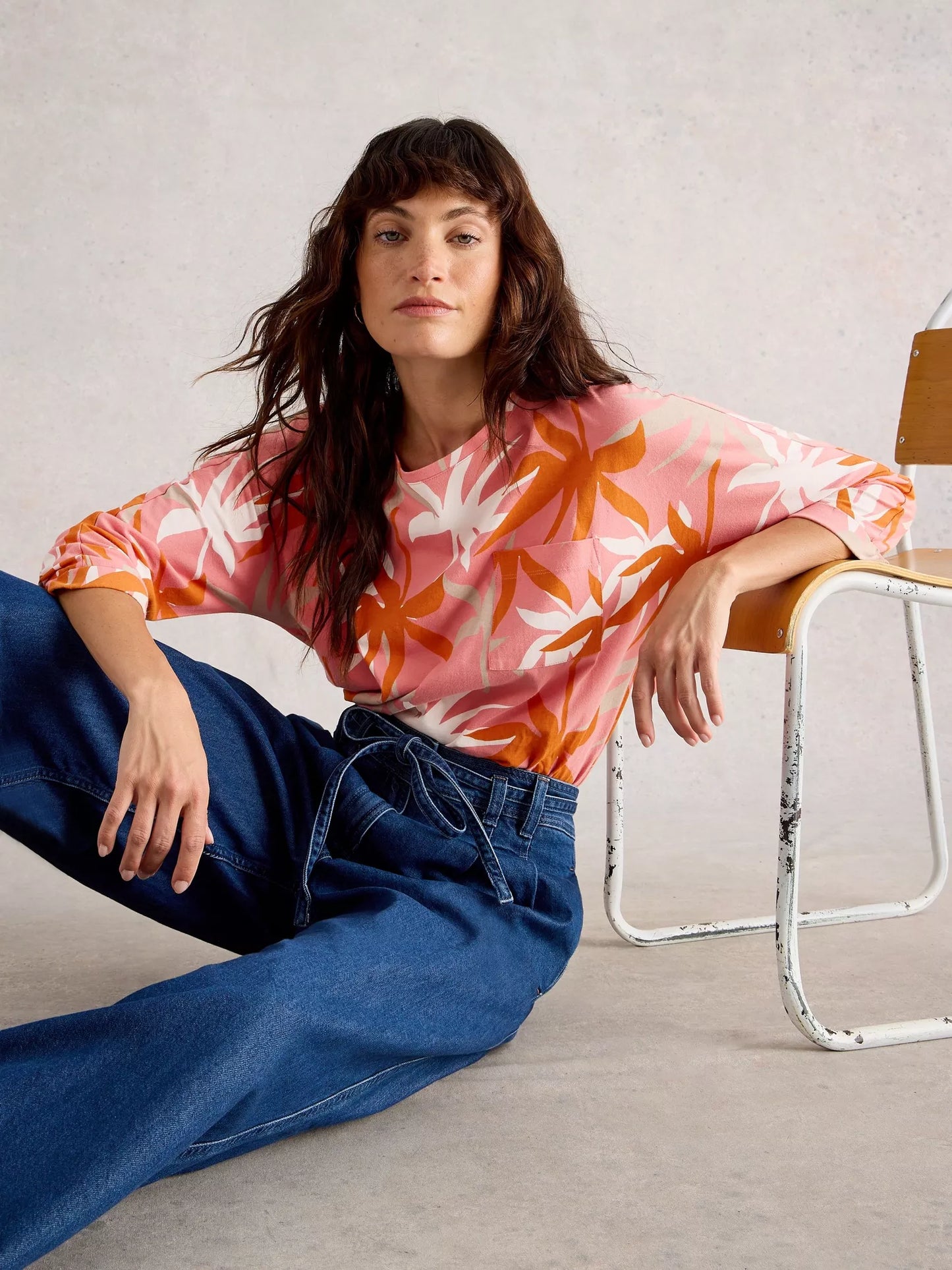 White Stuff Demi Dolman Mid Sleeve Top