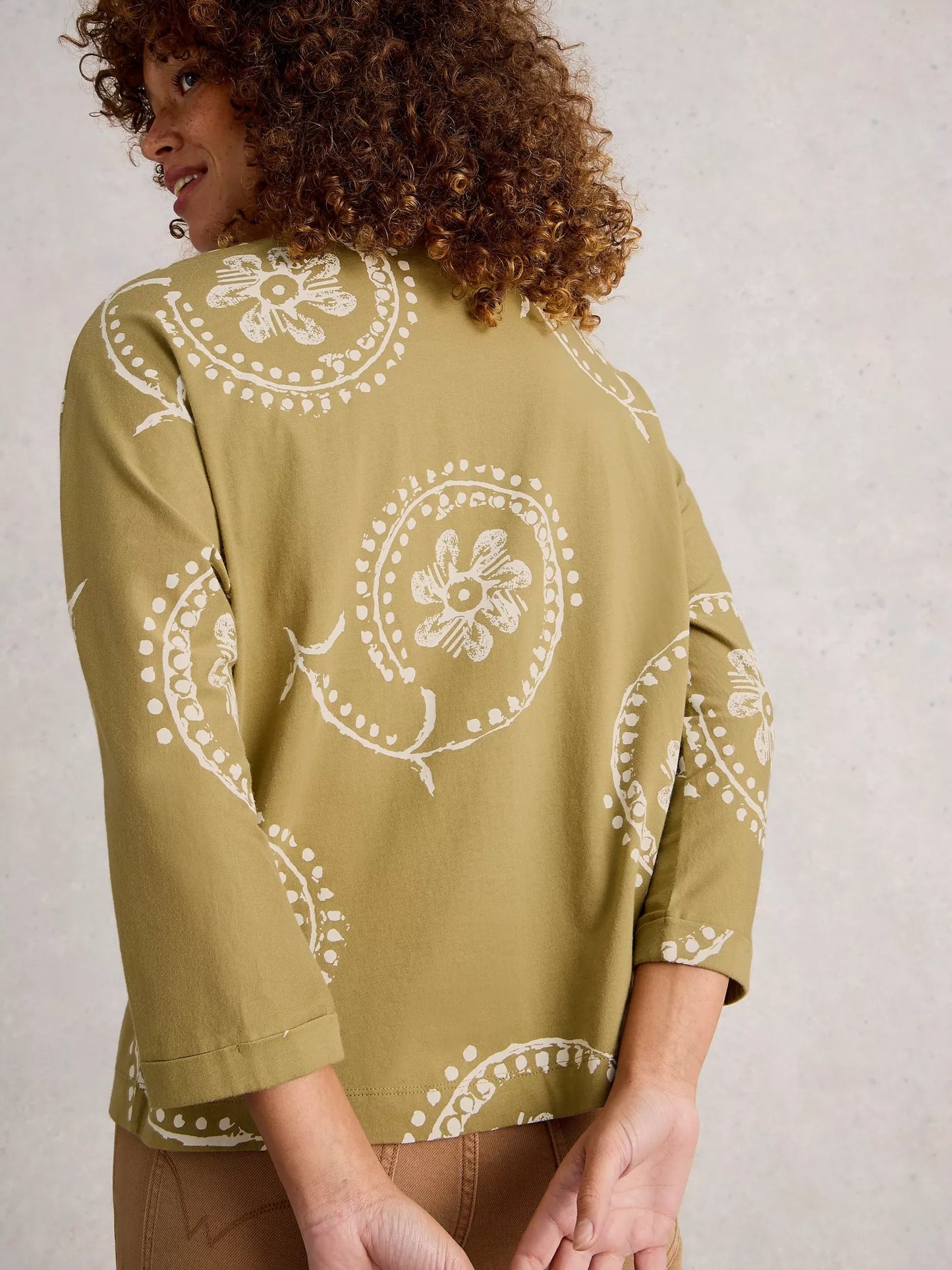 White Stuff Demi Dolman Mid Sleeve Top